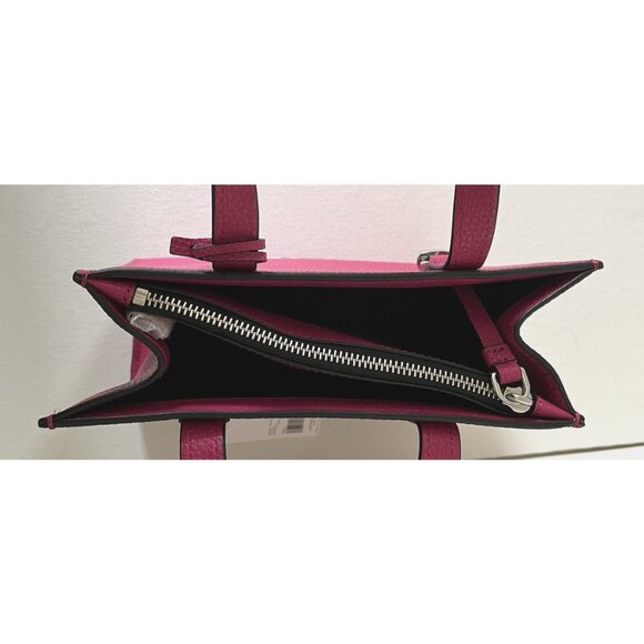 New Marc Jacobs Mini Grind Leather Tote Lipstick Pink - Picture 2 of 6